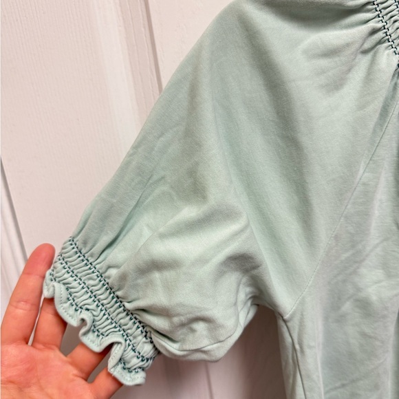 Lake Pajamas Smocked Neck Pajama Top - Picture 4 of 10